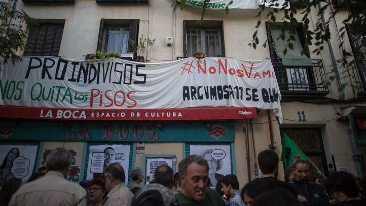 Intento de desahucio de otra vecina en el edificio de Argumosa 11, en Lavapiés.
