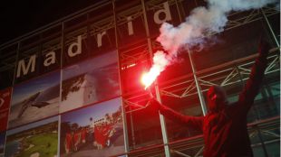 FOTOS l Los taxistas acampan alrededor de Ifema y amenazan con bloquear Fitur