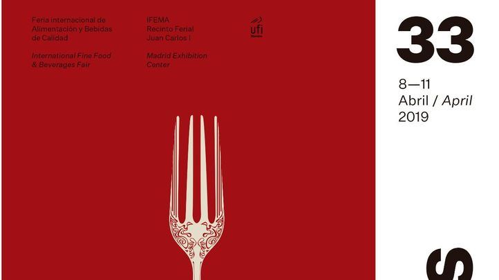 Cartel de la XXXIII edición del Salón Gourmets que se celebrará del 8 al 11 de abril
