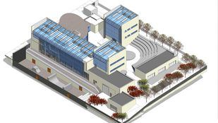 Planos en 3D del futuro centro juvenil de Zofío.