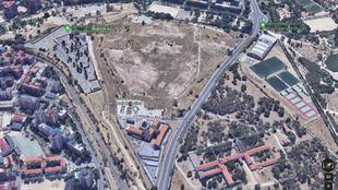 Vista de satélite del lugar en el que se pide que se construya el hospital