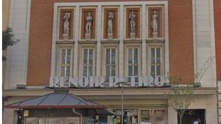 Vista actual de la fachada de los antiguos cines Narvaez