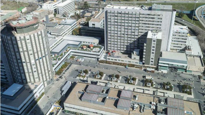 Vistas del hospital La Paz desde la Torre Espacio.