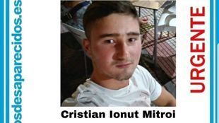 Joven de 21 años desaparecido en Torrejón de Ardoz.