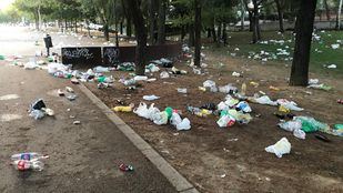 Parque de Andalucía tras el festival Amanecer Bailando en Móstoles.