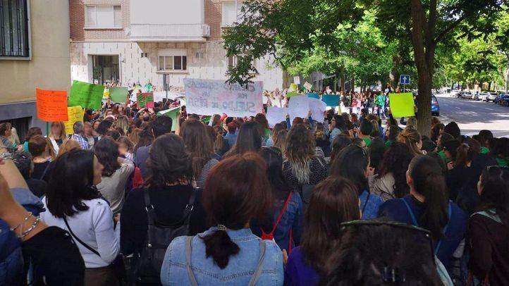 Huelga de los trabajadores del primer ciclo de Educación Infantil, este martes.