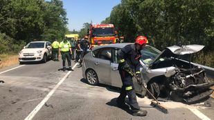 Heridas seis personas tras un choque frontal en San Lorenzo de El Escorial