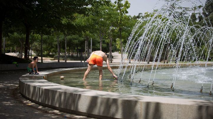 Una de las zonas mas preparadas para resistir el calor en el centro de la ciudad es la zona de Madrid Río.