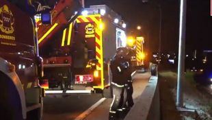 El vuelco de un autobús en la A-1 deja 20 personas heridas