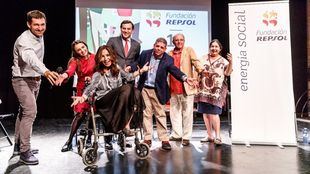 Gutiérrez Caba, en el Taller de teatro adaptado de Fundación Repsol y Blanca Marsillach