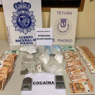 Siete detenidos y casi un kilo de cocaína intervenido en Tetuán