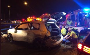 Una colisión deja cinco heridos en Villa de Vallecas