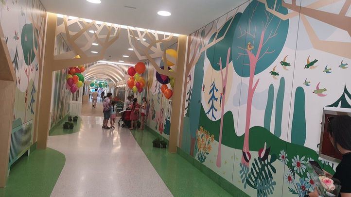 El proyecto 'El Retiro invade el Niño Jesús' lleva los árboles, los pájaros y la vitalidad del parque a la decoración del complejo médico.