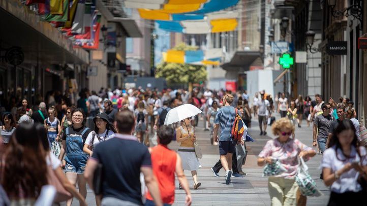 Altas temperaturas en las calles de Madrid.