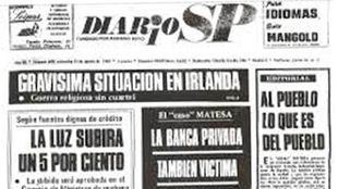 Portada del diario 'SP', en el que se menciona el caso Matesa.