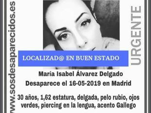 Localizada en buen estado la mujer madrileña desaparecida desde el 16 de mayo