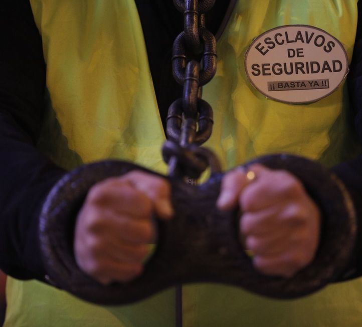 Amplio seguimiento pero sin 'incidencias' en la huelga de vigilantes de seguridad de Metro