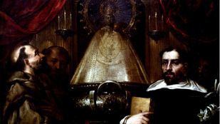 Santo Domingo y san Francisco ante la Virgen de Atocha, de Andrés Smidt