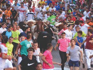 Último encierro en ‘Sanse’: rápido y con cuatro heridos leves