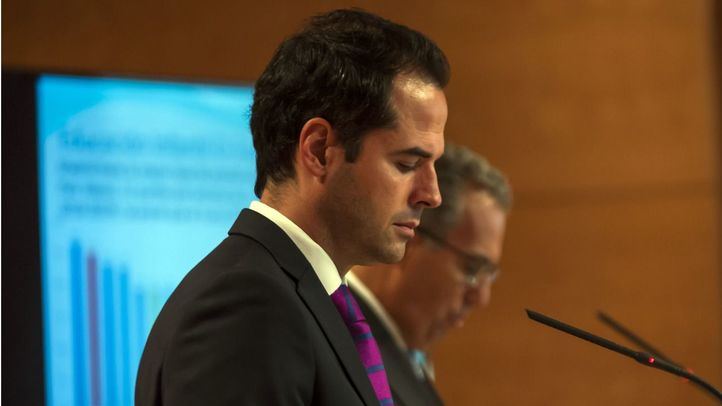 Ignacio Aguado en un momento de la rueda de prensa tras el Consejo de Gobierno