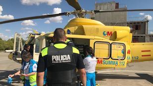 El hombre herido ha sido trasladado en helicóptero al Hospital 12 de Octubre.