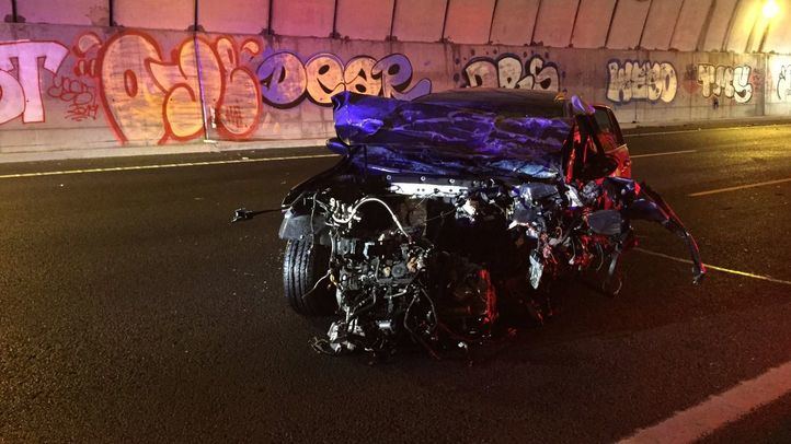 Uno de los vehículos implicados en el accidente.