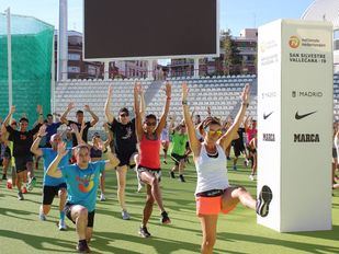Los corredores de la San Silvestre Vallecana calientan motores en Vallehermoso