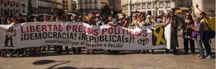 Una concentración en Madrid muestra su apoyo a los siete miembros de los CDR encarcelados