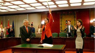 Noelia Posse, en su toma de posesión como alcaldesa de Móstoles.