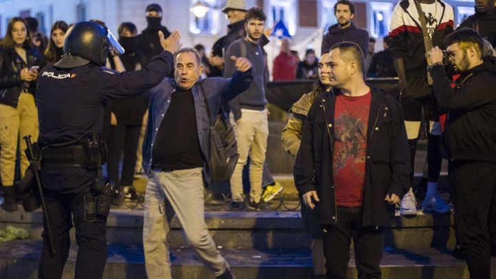 Altercados en Sol en una concentración a favor de los presos del procés.