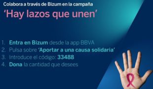 BBVA promueve la captación de fondos contra el cáncer de mama a través de Bizum