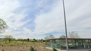 Lugar donde ha sido hallado el cadáver de un toxicómano en Madrid