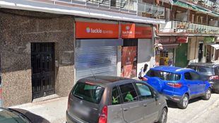 El local de apuestas asaltado.