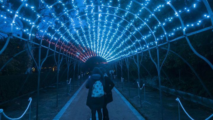 Expectación en el Botánico por las luces navideñas