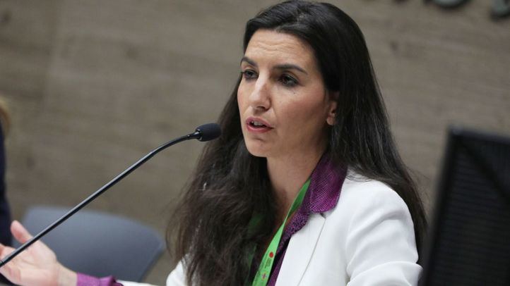 La portavoz en la Asamblea del Grupo Parlamentario Vox, Rocío Monasterio durante una intervención en el Parlamento