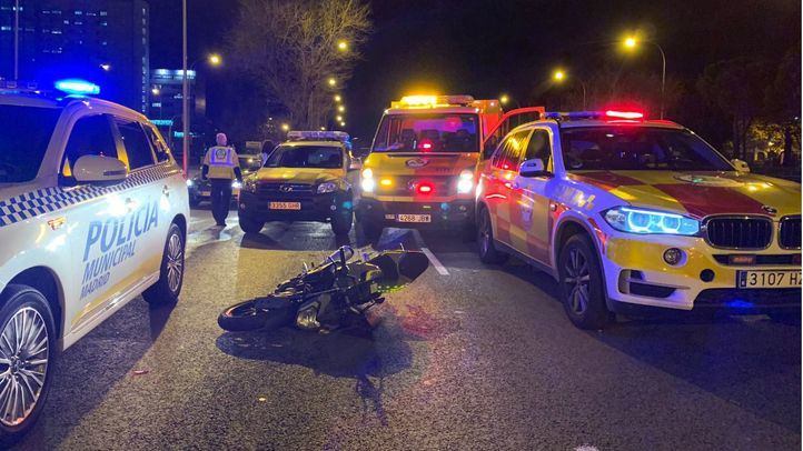 Accidente a la altura del 259 del Paseo de la Castellana.