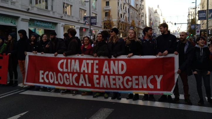 Manifestación por el clima en Gran Vía