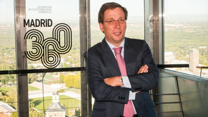 El alcalde de Madrid, José Luis Martínez-Almeida, en la presentación del plan medioambiental Madrid 360.