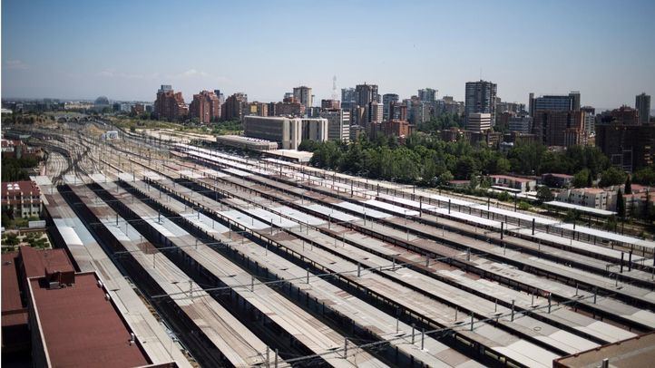 Vistas desde la estación de Chamartín en el norte de Madrid.
