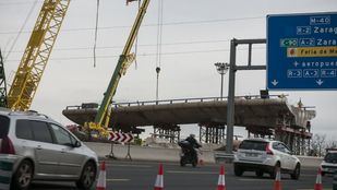 Continúan las obras en el nudo de M-40 con la M-607