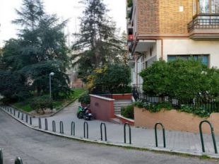 La zona verde de Chamartín dedicada a los huérfanos de la Guardia Civil, en enero