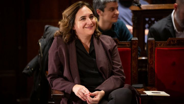 Ada Colau, en un acto en el Ayuntamiento de Barcelona.