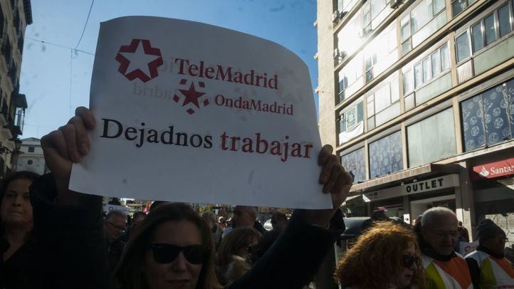 Manifestación en defensa de Telemadrid y Onda Madrid