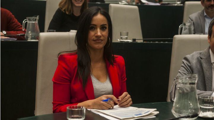 Begoña Villacís, durante un pleno en el Ayuntamiento