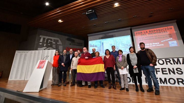 Acto en la sede de UGT donde se ha llevado a cabo un minuto de silencio