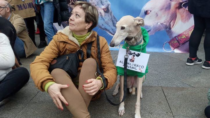 Manifestación contra la caza y el maltrato a los galgos y otras razas utilizadas en la caza