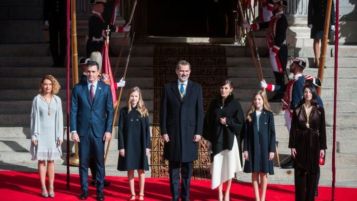 Los Reyes, en la apertura de las Cortes.