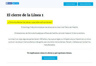 Una web 'open data' para hacer más fácil la movilidad durante el cierre de la Línea 1