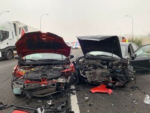 Restablecido el tráfico en la M-45 tras el accidente de esta mañana