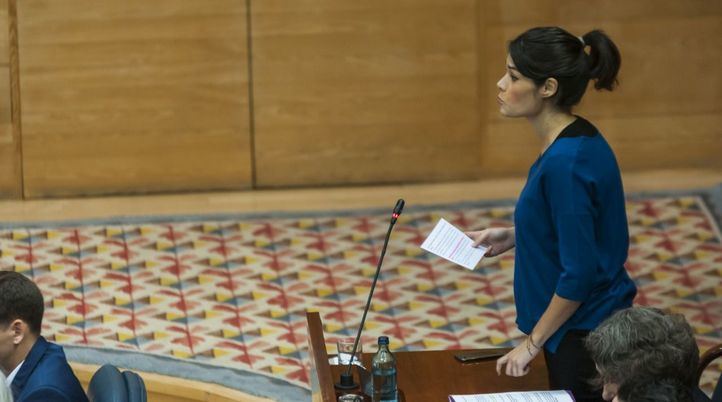 Isa Serra, en la Asamblea de Madrid